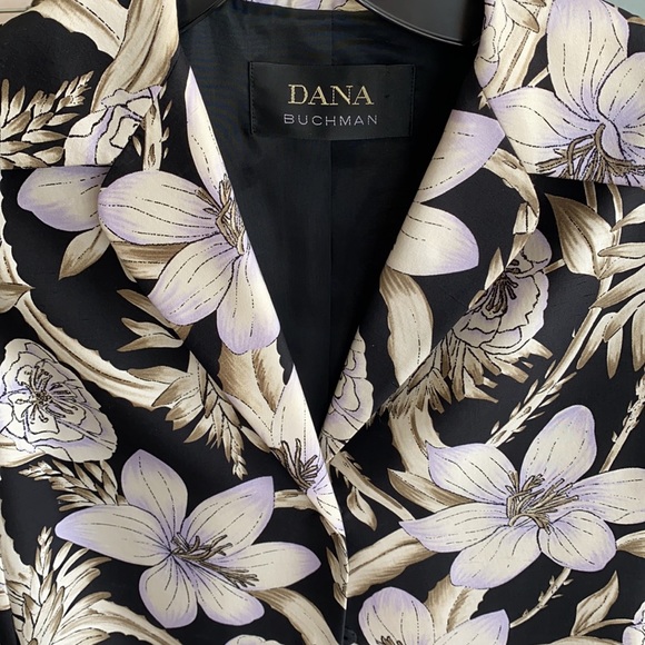 Dana Buchman silk jacket duster floral print - Picture 2 of 3
